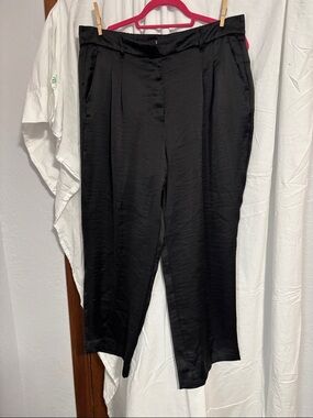 Simply Vera Vera Wang Black Satin-Effect Pull-On Pants